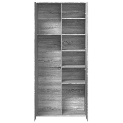Credenza Grigio Sonoma 80x35x180 cm in Legno Multistrato | homemem39