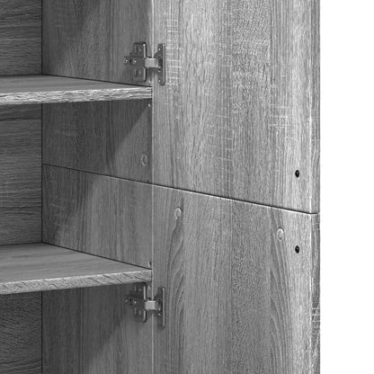 Credenza Grigio Sonoma 80x35x180 cm in Legno Multistrato | homemem39