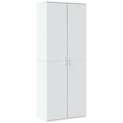 Credenza Bianca 70x35x180 cm in Legno Multistrato | homemem39
