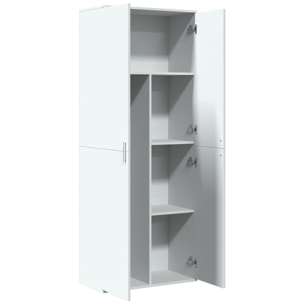 Credenza Bianca 70x35x180 cm in Legno Multistrato | homemem39