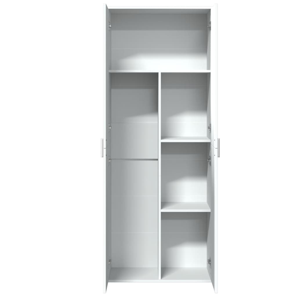Credenza Bianca 70x35x180 cm in Legno Multistrato | homemem39