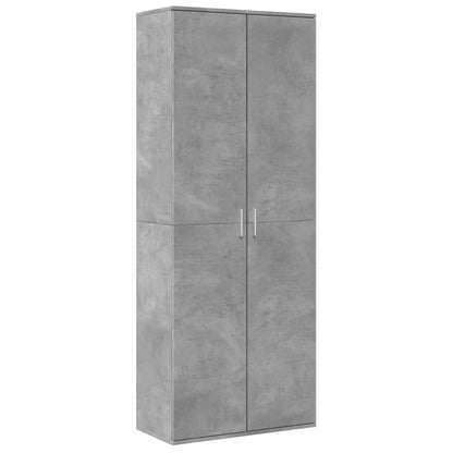 Credenza Grigio Cemento 70x35x180 cm in Legno Multistrato | homemem39