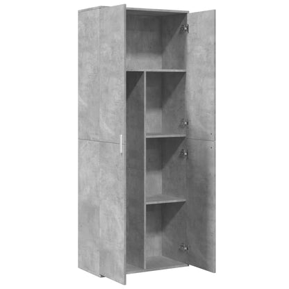 Credenza Grigio Cemento 70x35x180 cm in Legno Multistrato | homemem39