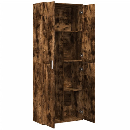 Credenza Rovere Fumo 70x35x180 cm in Legno Multistrato | homemem39
