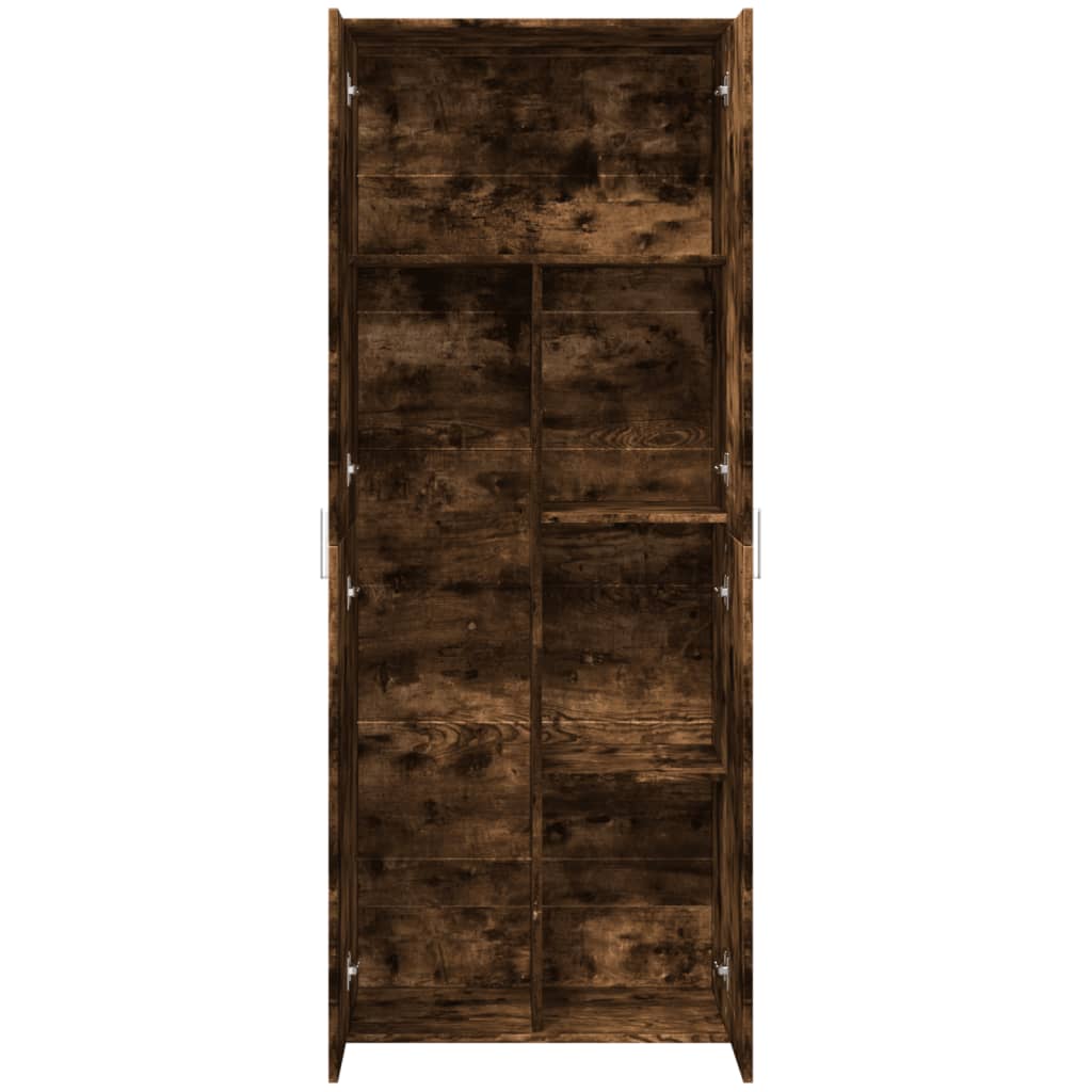 Credenza Rovere Fumo 70x35x180 cm in Legno Multistrato | homemem39