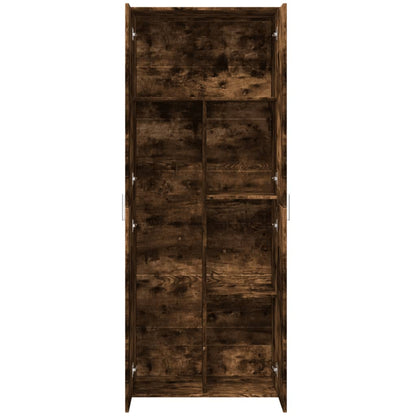 Credenza Rovere Fumo 70x35x180 cm in Legno Multistrato | homemem39