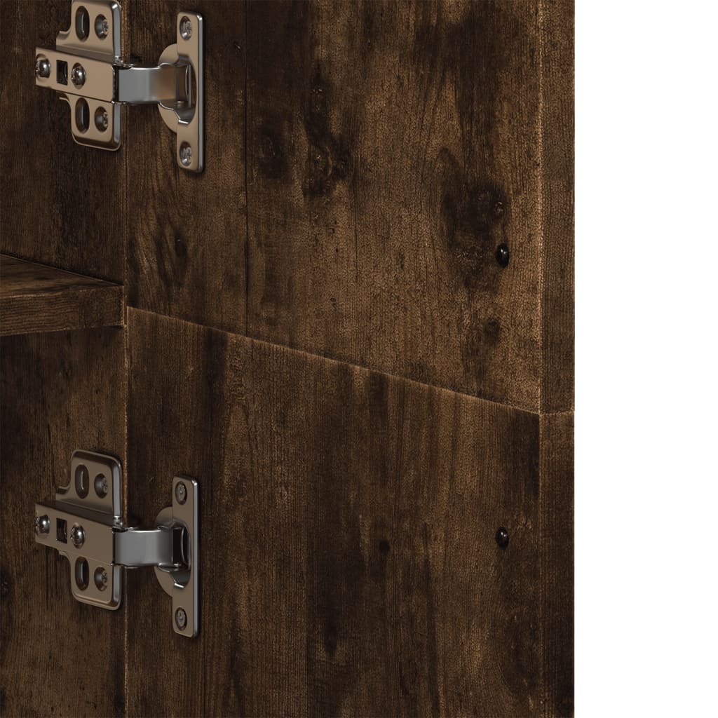 Credenza Rovere Fumo 70x35x180 cm in Legno Multistrato | homemem39