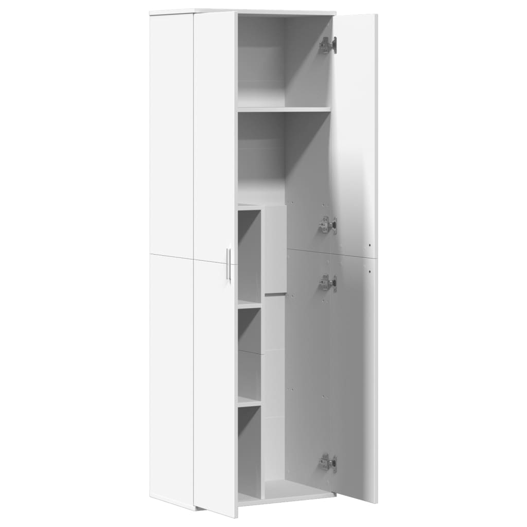 Credenza Bianca 60x35x180 cm in Legno Multistrato | homemem39
