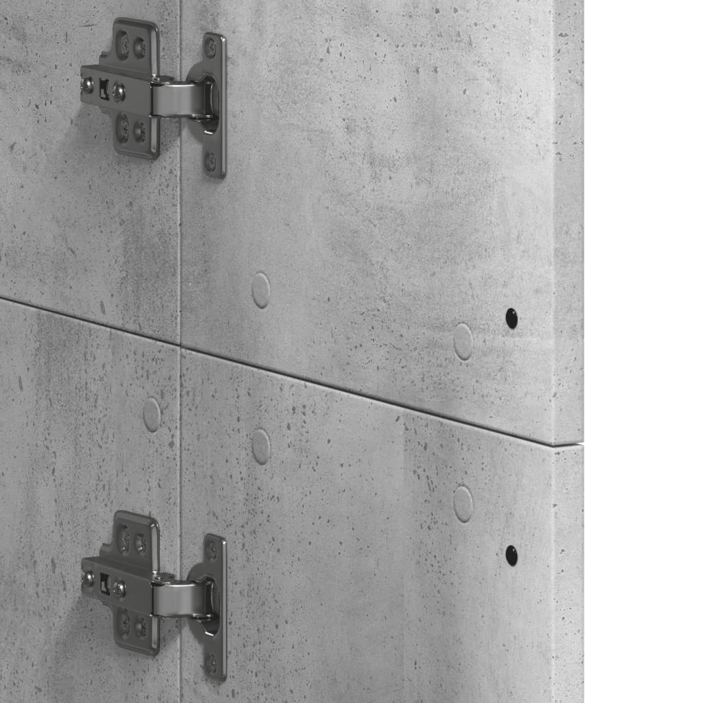 Credenza Grigio Cemento 60x35x180 cm in Legno Multistrato | homemem39