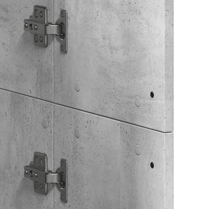 Credenza Grigio Cemento 60x35x180 cm in Legno Multistrato | homemem39