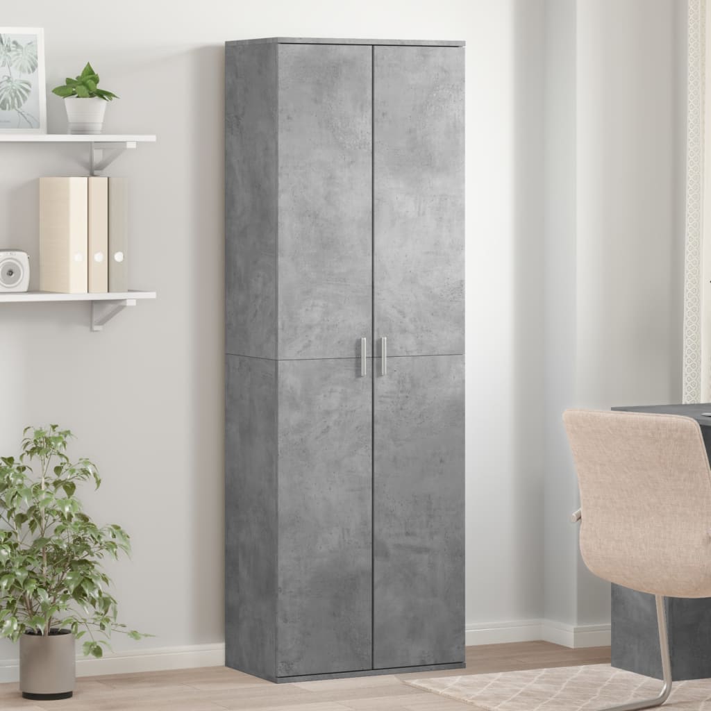 Credenza Grigio Cemento 60x35x180 cm in Legno Multistrato | homemem39