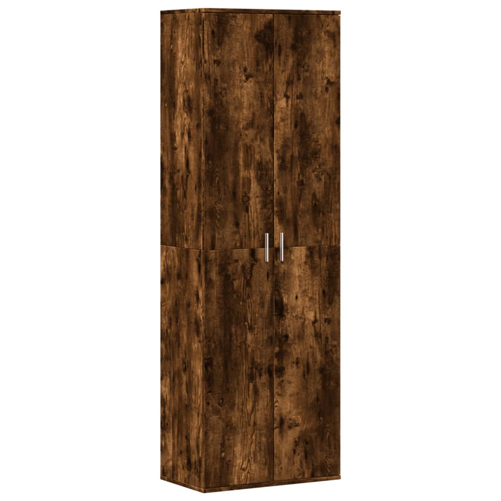 Credenza Rovere Fumo 60x35x180 cm in Legno Multistrato | homemem39