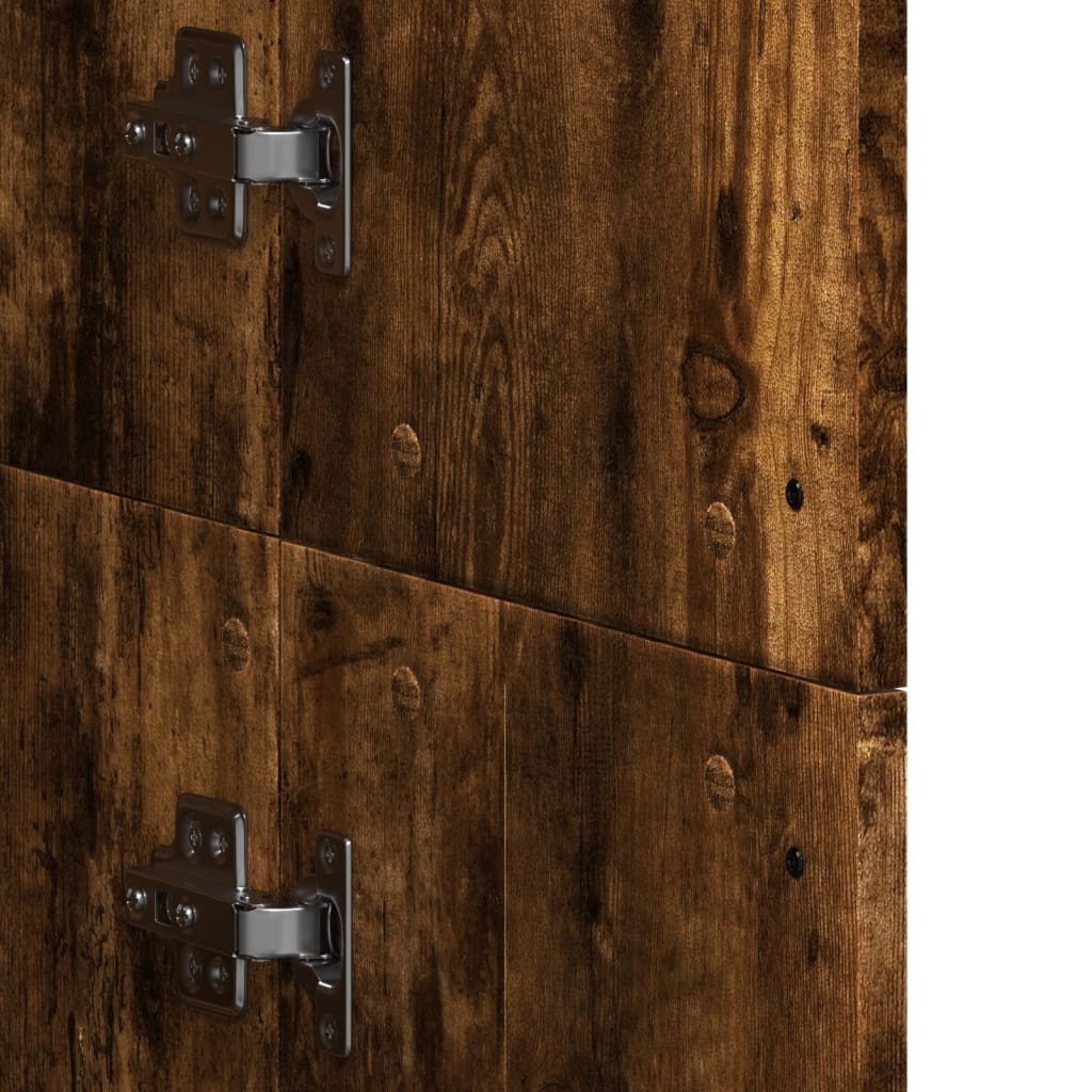 Credenza Rovere Fumo 60x35x180 cm in Legno Multistrato | homemem39