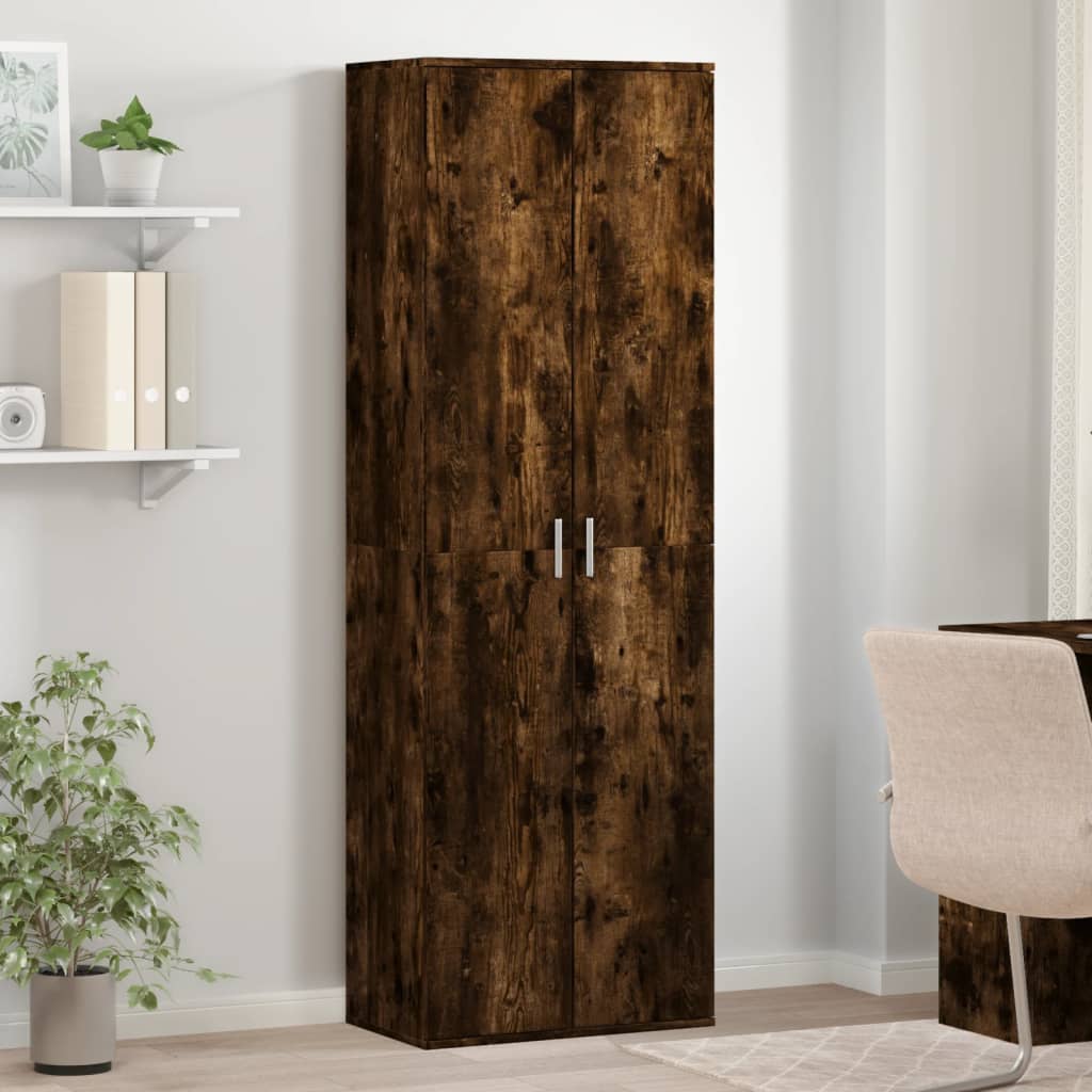 Credenza Rovere Fumo 60x35x180 cm in Legno Multistrato | homemem39