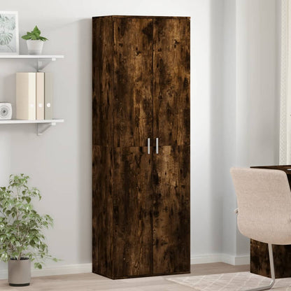Credenza Rovere Fumo 60x35x180 cm in Legno Multistrato | homemem39