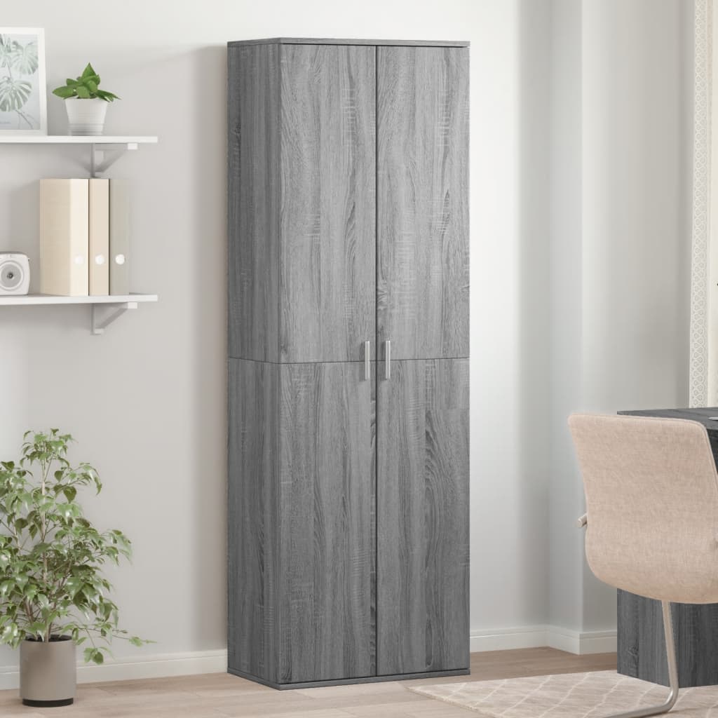 Credenza Grigio Sonoma 60x35x180 cm in Legno Multistrato | homemem39
