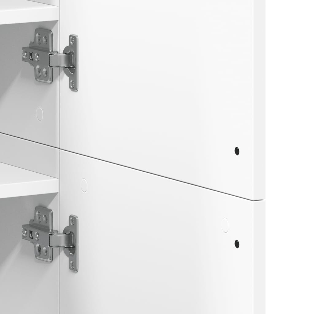 Scarpiera Bianca 80x39x178 cm in Legno Multistrato | homemem39