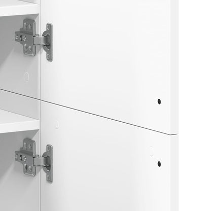 Scarpiera Bianca 80x39x178 cm in Legno Multistrato | homemem39
