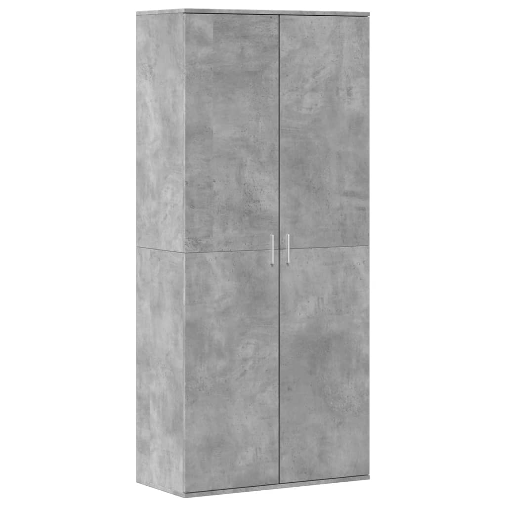 Scarpiera Grigio Cemento 80x39x178 cm in Legno Multistrato - homemem39
