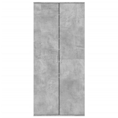 Scarpiera Grigio Cemento 80x39x178 cm in Legno Multistrato - homemem39