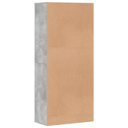 Scarpiera Grigio Cemento 80x39x178 cm in Legno Multistrato