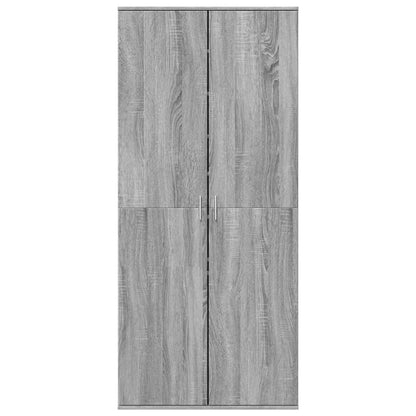 Scarpiera Grigio Sonoma 80x39x178 cm in Legno Multistrato - homemem39