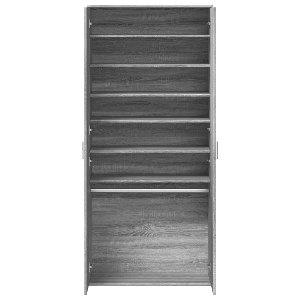 Scarpiera Grigio Sonoma 80x39x178 cm in Legno Multistrato - homemem39