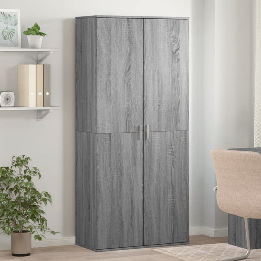 Scarpiera Grigio Sonoma 80x39x178 cm in Legno Multistrato - homemem39