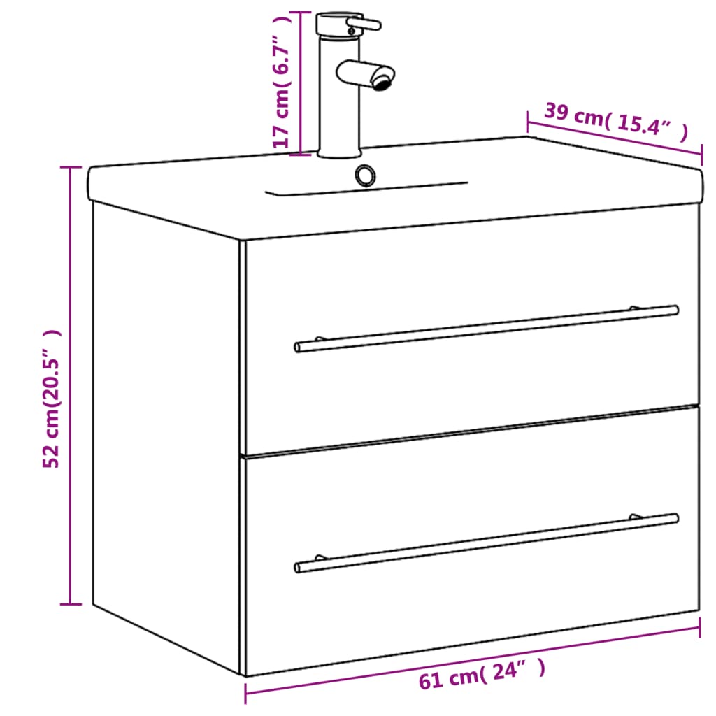 Mobile da Bagno con Lavabo Bianco | homemem39