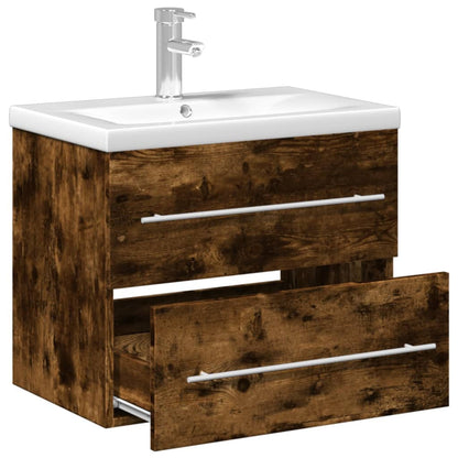 Mobile da Bagno con Lavabo Integrato Rovere Fumo | homemem39