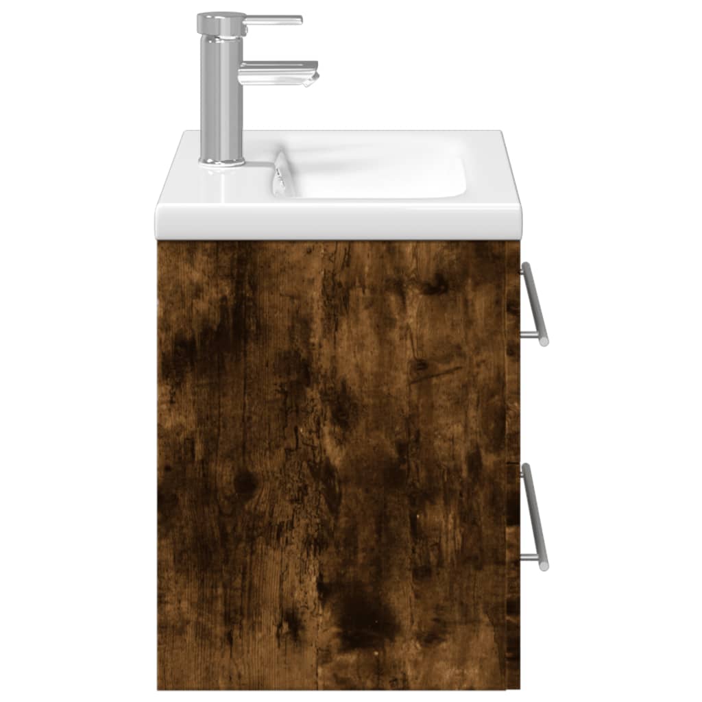 Mobile da Bagno con Lavabo Integrato Rovere Fumo | homemem39