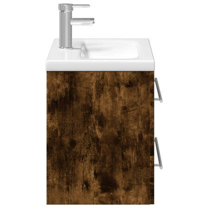 Mobile da Bagno con Lavabo Integrato Rovere Fumo | homemem39
