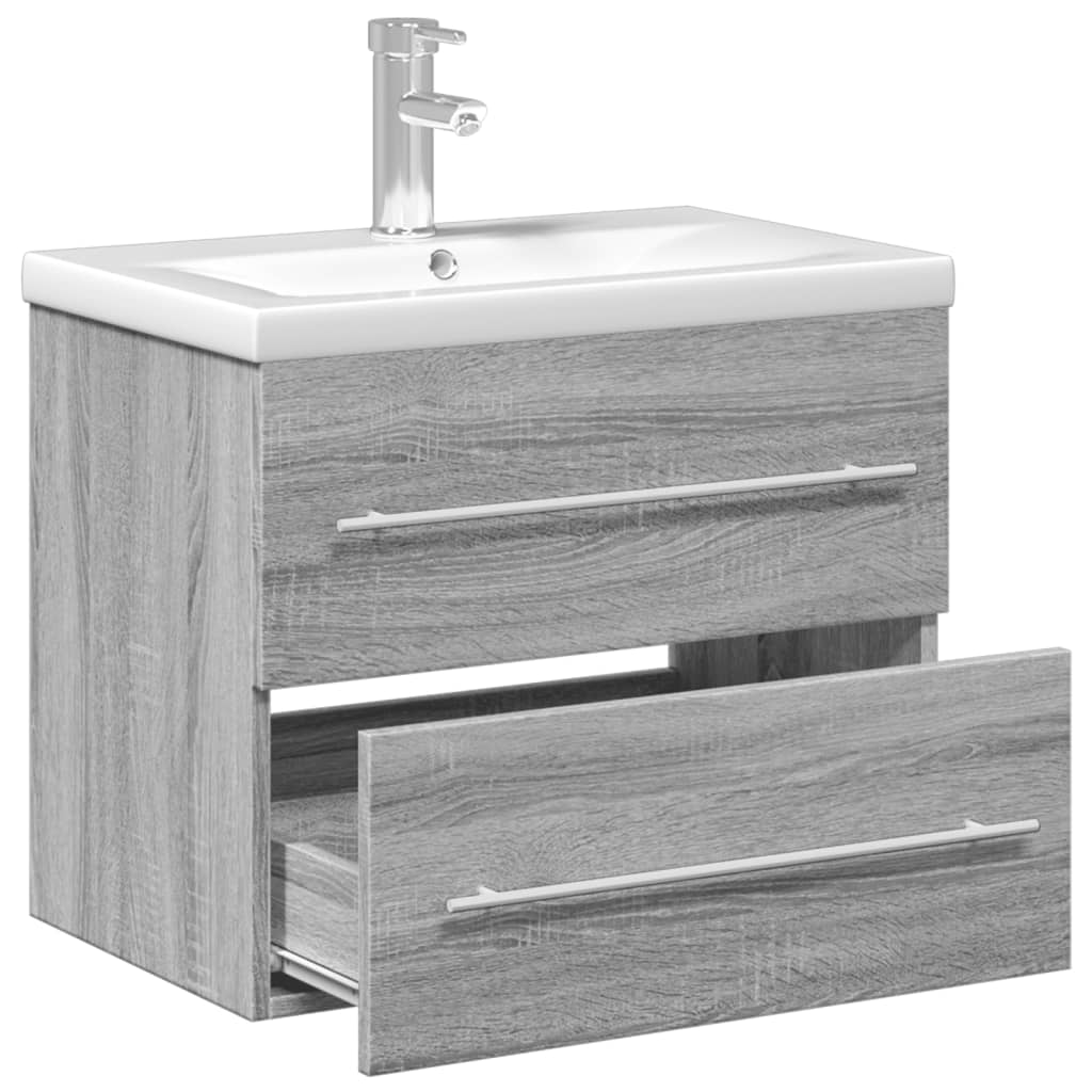Mobile da Bagno con Lavabo Integrato Grigio Sonoma | homemem39