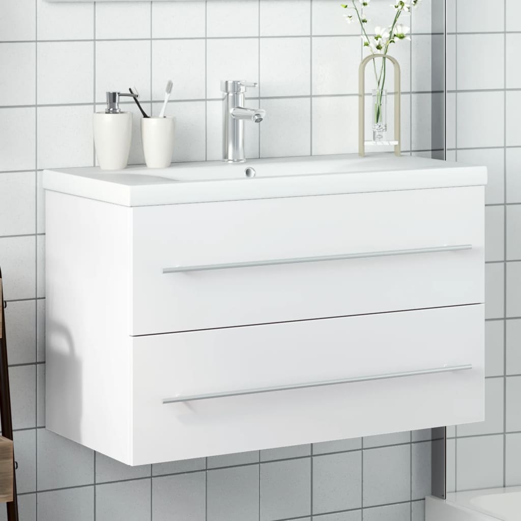 Mobile da Bagno con Lavabo Bianco | homemem39