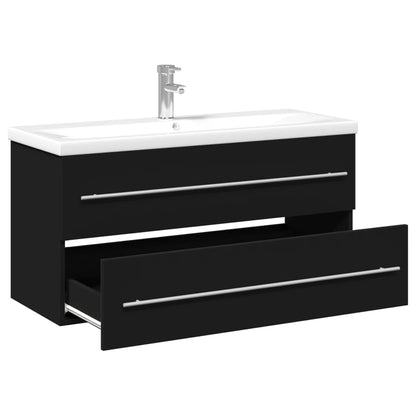 Mobile da Bagno con Lavabo Integrato Nero | homemem39