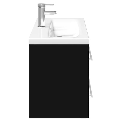 Mobile da Bagno con Lavabo Integrato Nero | homemem39