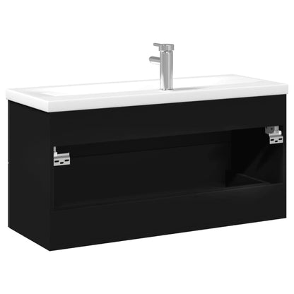 Mobile da Bagno con Lavabo Integrato Nero | homemem39