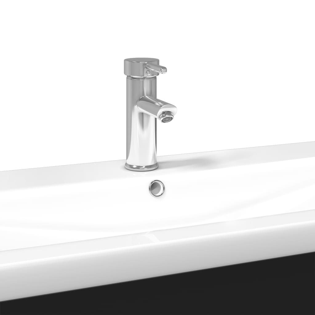 Mobile da Bagno con Lavabo Integrato Nero | homemem39