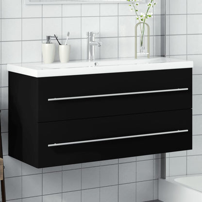 Mobile da Bagno con Lavabo Integrato Nero | homemem39