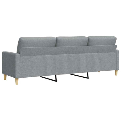 Divano a 3 Posti Grigio Chiaro 210 cm in Tessuto | homemem39