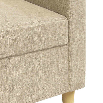 Divano a 3 Posti Crema 210 cm in Tessuto | homemem39