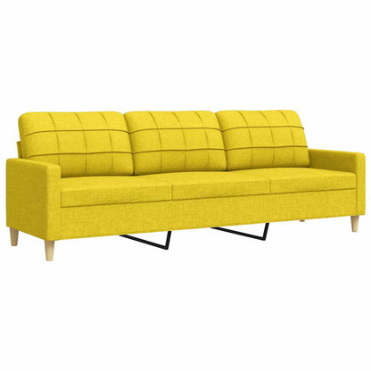 Divano a 3 Posti Giallo 210 cm in Tessuto | homemem39