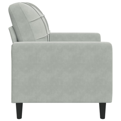 Poltrona Grigio Chiaro 60 cm Velluto - homemem39