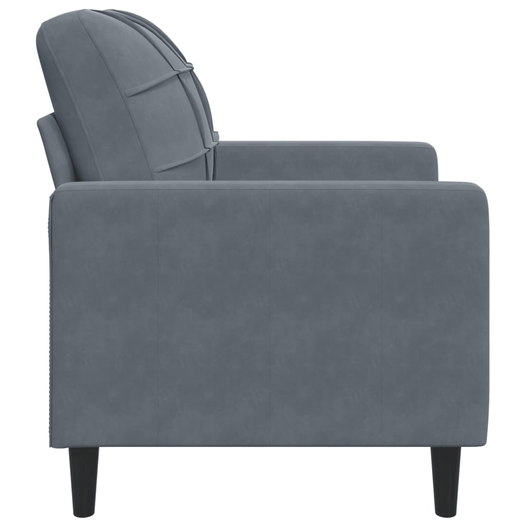 Poltrona Grigio Scuro 60 cm Velluto | homemem39