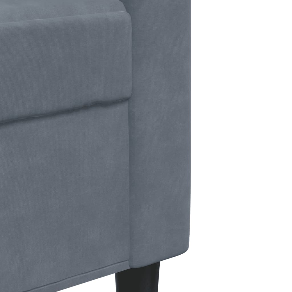 Poltrona Grigio Scuro 60 cm Velluto | homemem39