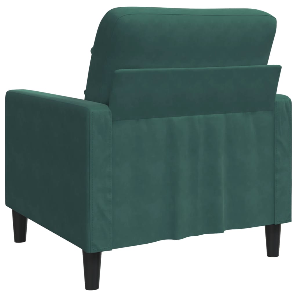 Poltrona Verde Scuro 60 cm Velluto - homemem39
