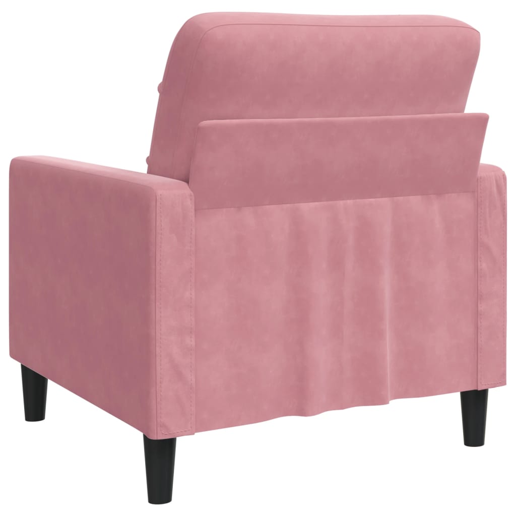 Poltrona Rosa 60 cm Velluto | homemem39
