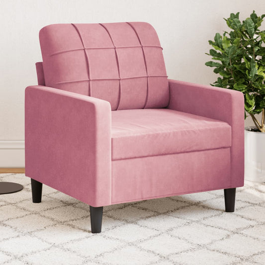 Poltrona Rosa 60 cm Velluto | homemem39