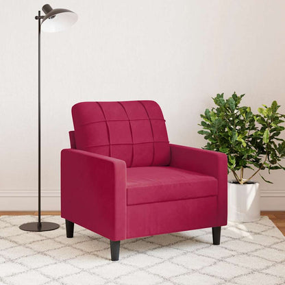 Poltrona Rosso Vino 60 cm Velluto | homemem39