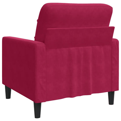 Poltrona Rosso Vino 60 cm Velluto | homemem39